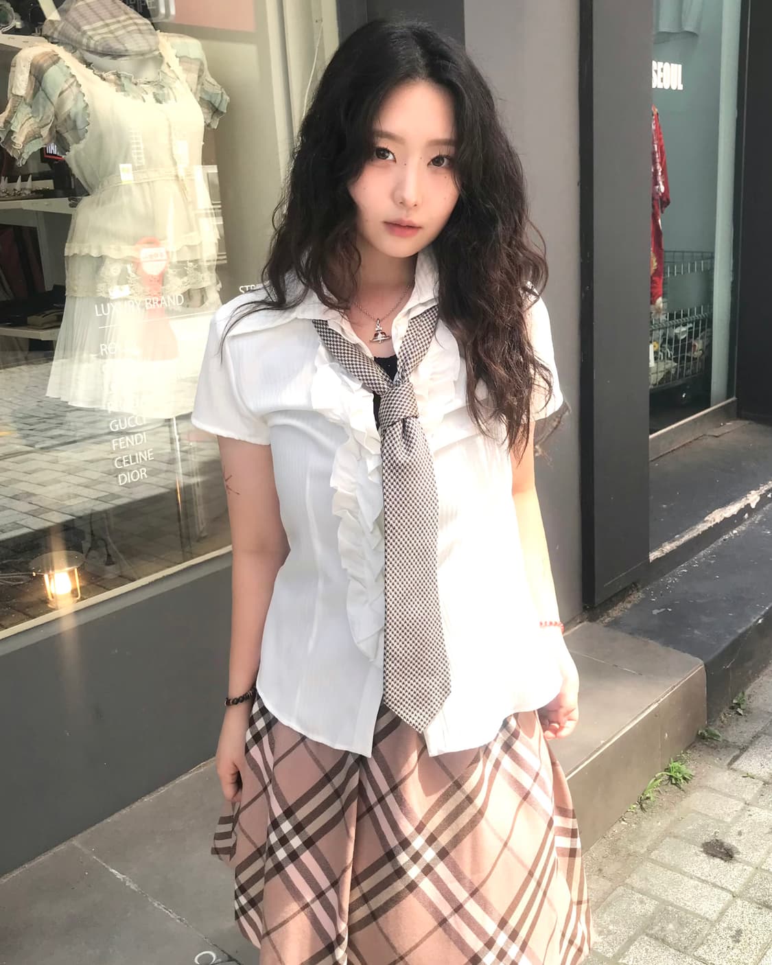 버버리 체크 스커트 코디 세트 🎀 상품이미지1