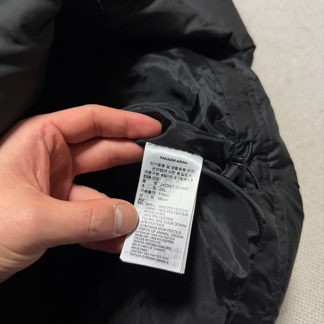 아디다스 오리지널 로고 패딩 자켓 상품이미지3