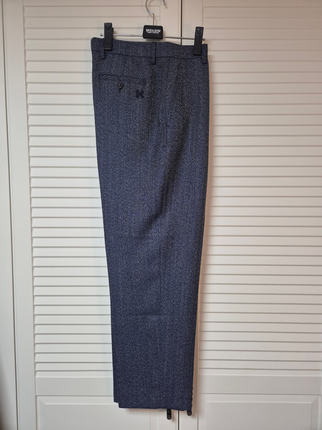 (42/33)겐조 미드나잇 블루 울 헤링본 팬츠 상품이미지1