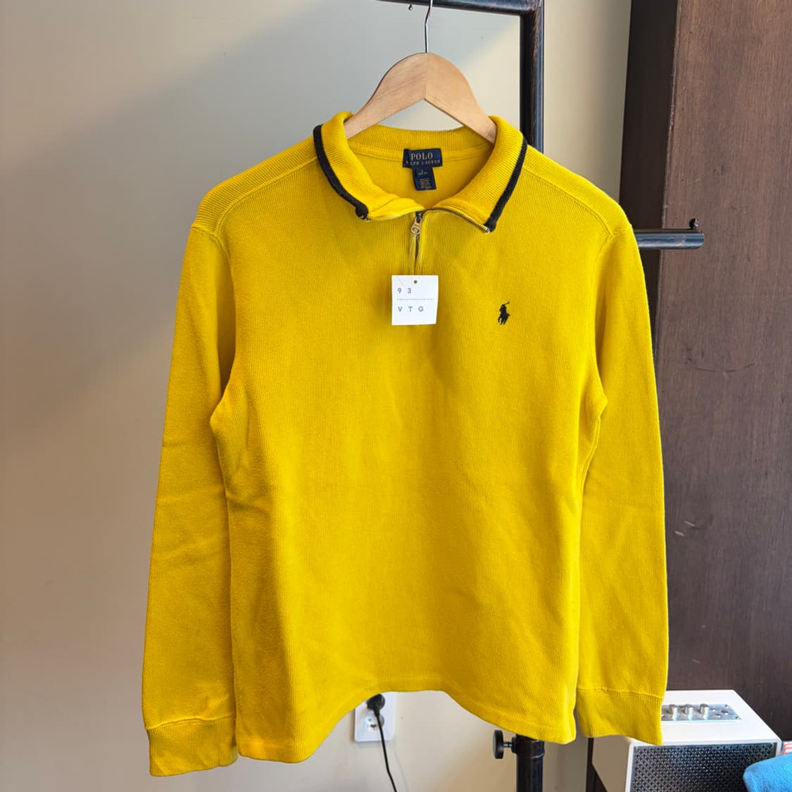 16119 - 폴로 랄프로렌 옐로우 반집업 니트 상품이미지2