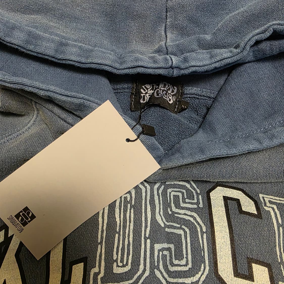 선데이오프클럽 유니버시티 후드 블루 상품이미지2