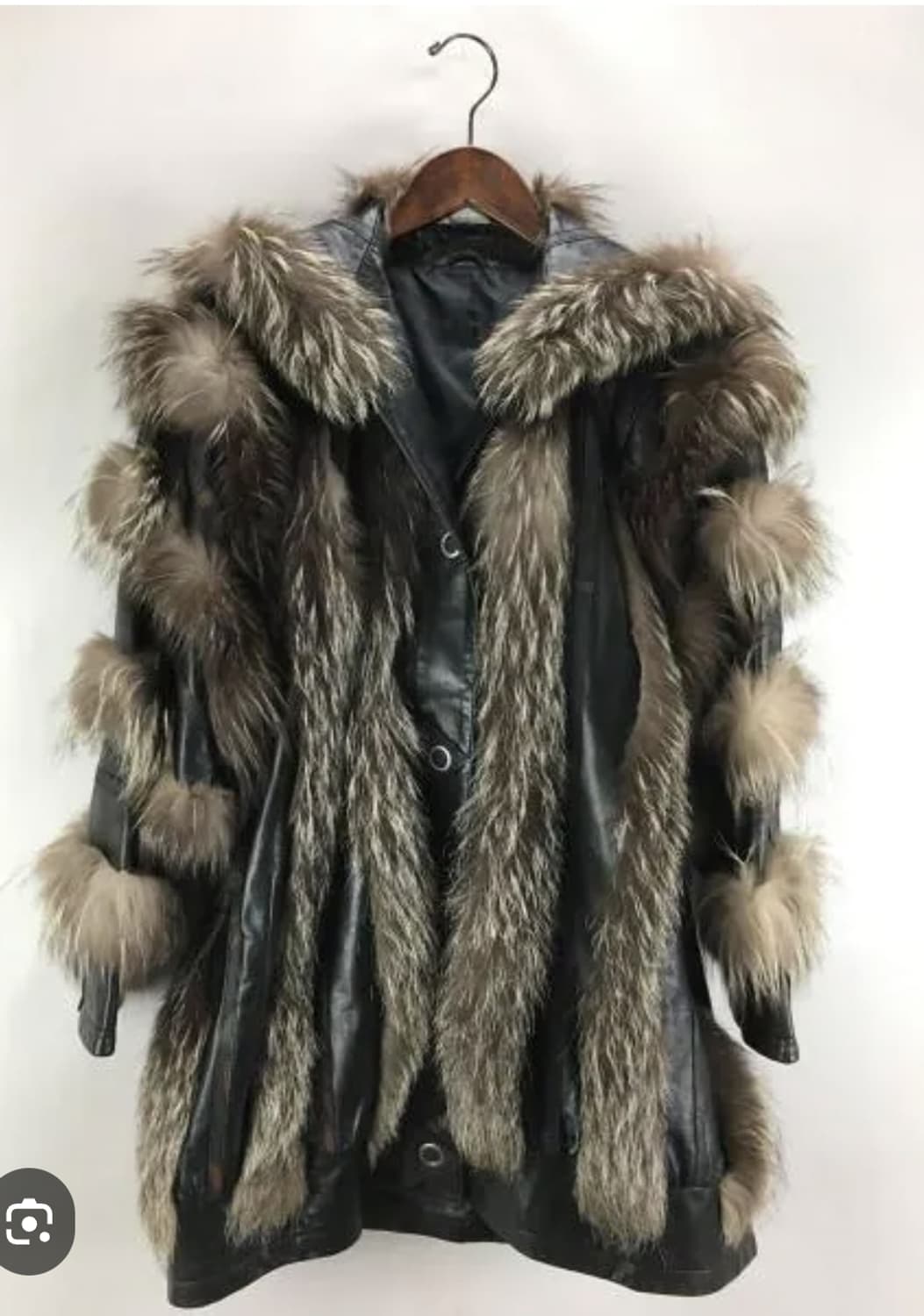 TP. DOTHILLEN 시카폭스 퍼 후드 가죽코트 상품이미지8