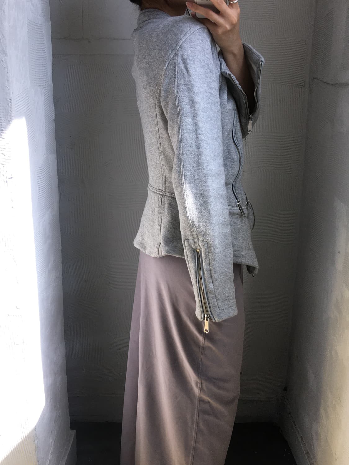 Diesel 디젤 그레이 코튼 바이커 집업  상품이미지3