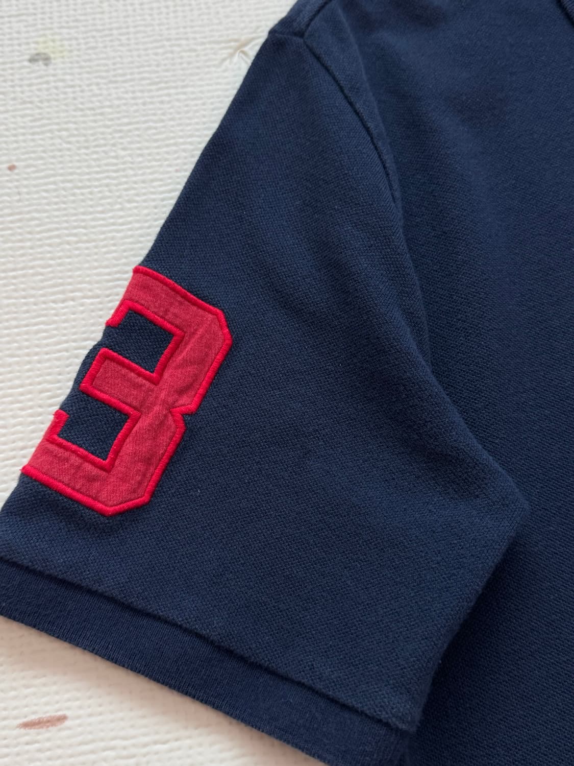 폴로 랄프로렌 레드 빅포니 네이비색상 카라티  상품이미지2