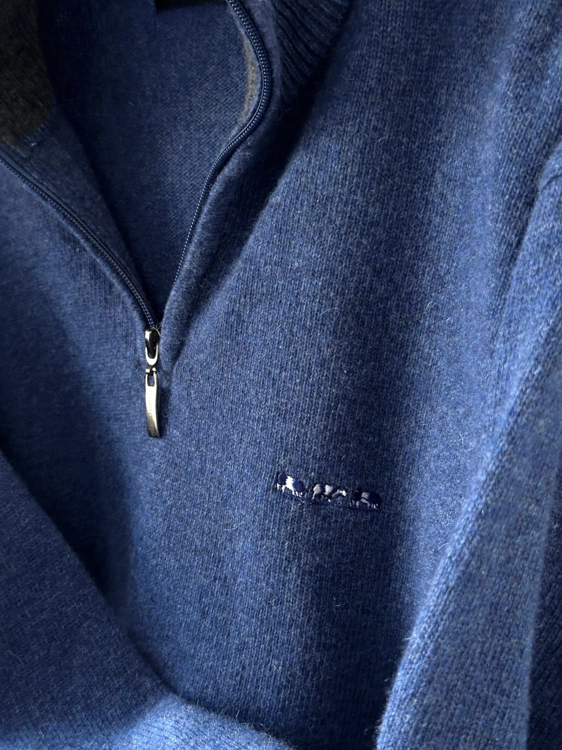 Brushed fabric design zip knit P/O 상품이미지2