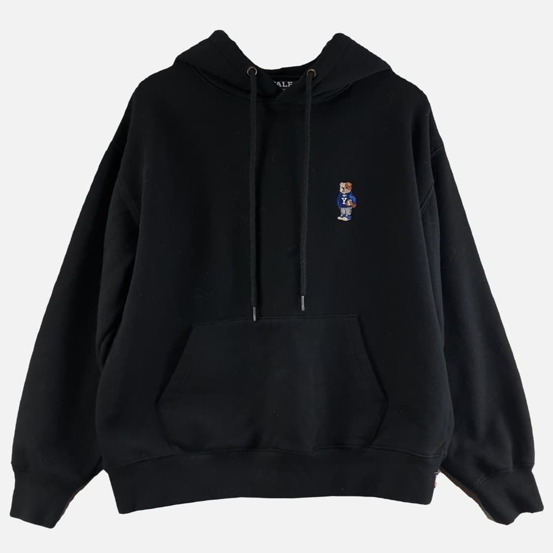 YALE 블랙 공용 후드티 S N5012 상품이미지1