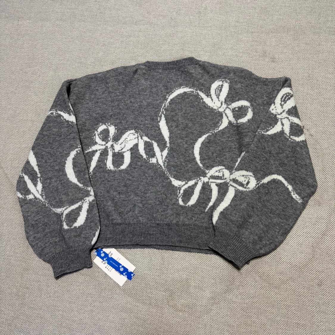 샵사이다 패턴 라운드 니트 상품이미지7