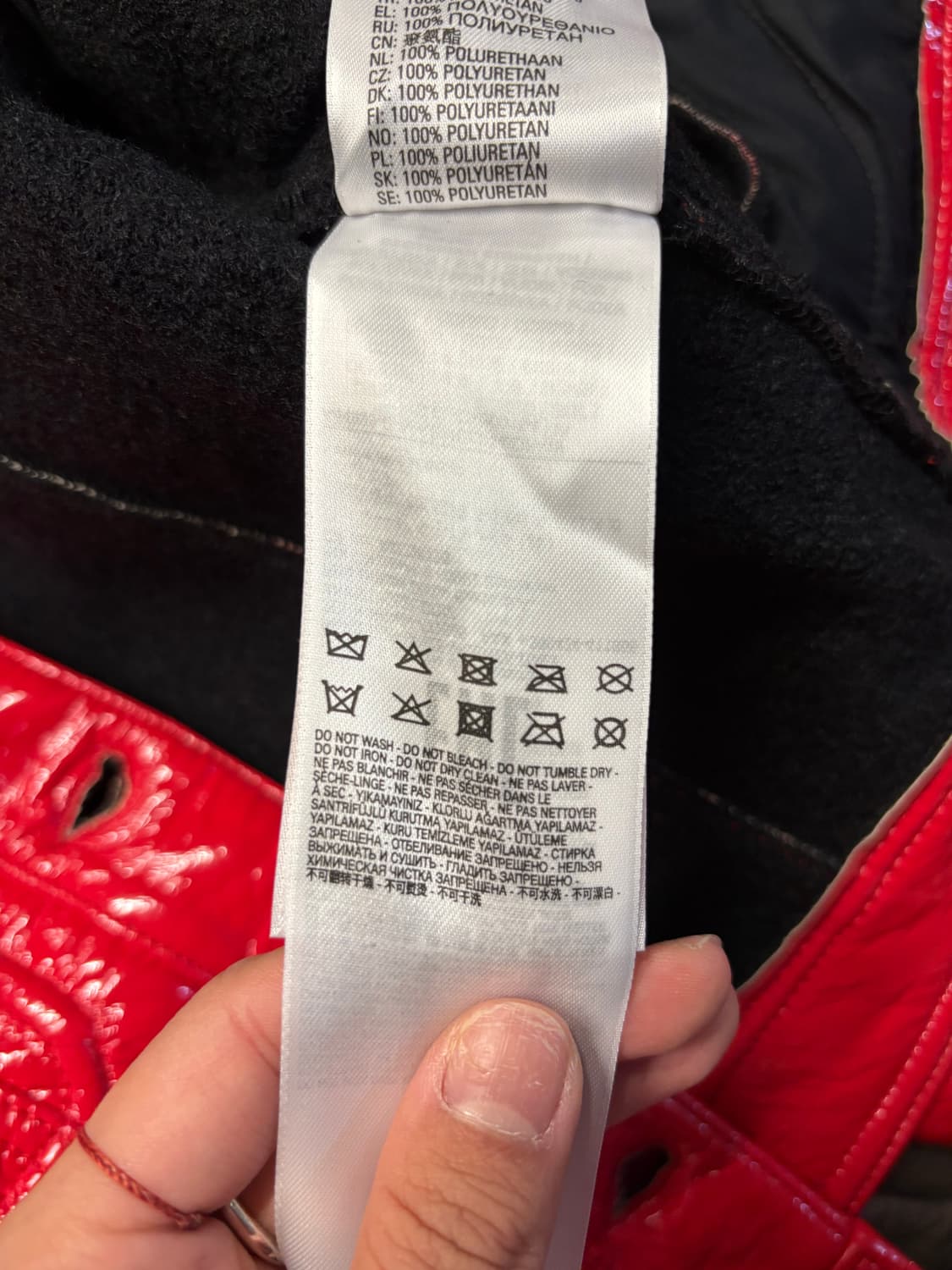 DIESEL red glossy coated jacket 상품이미지9