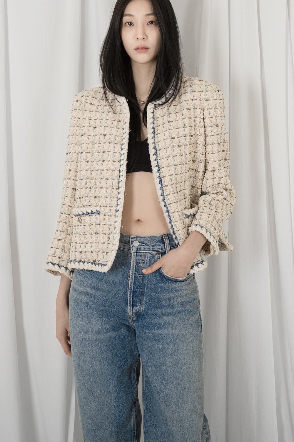 베르데오시도 트위드자켓 상품이미지2