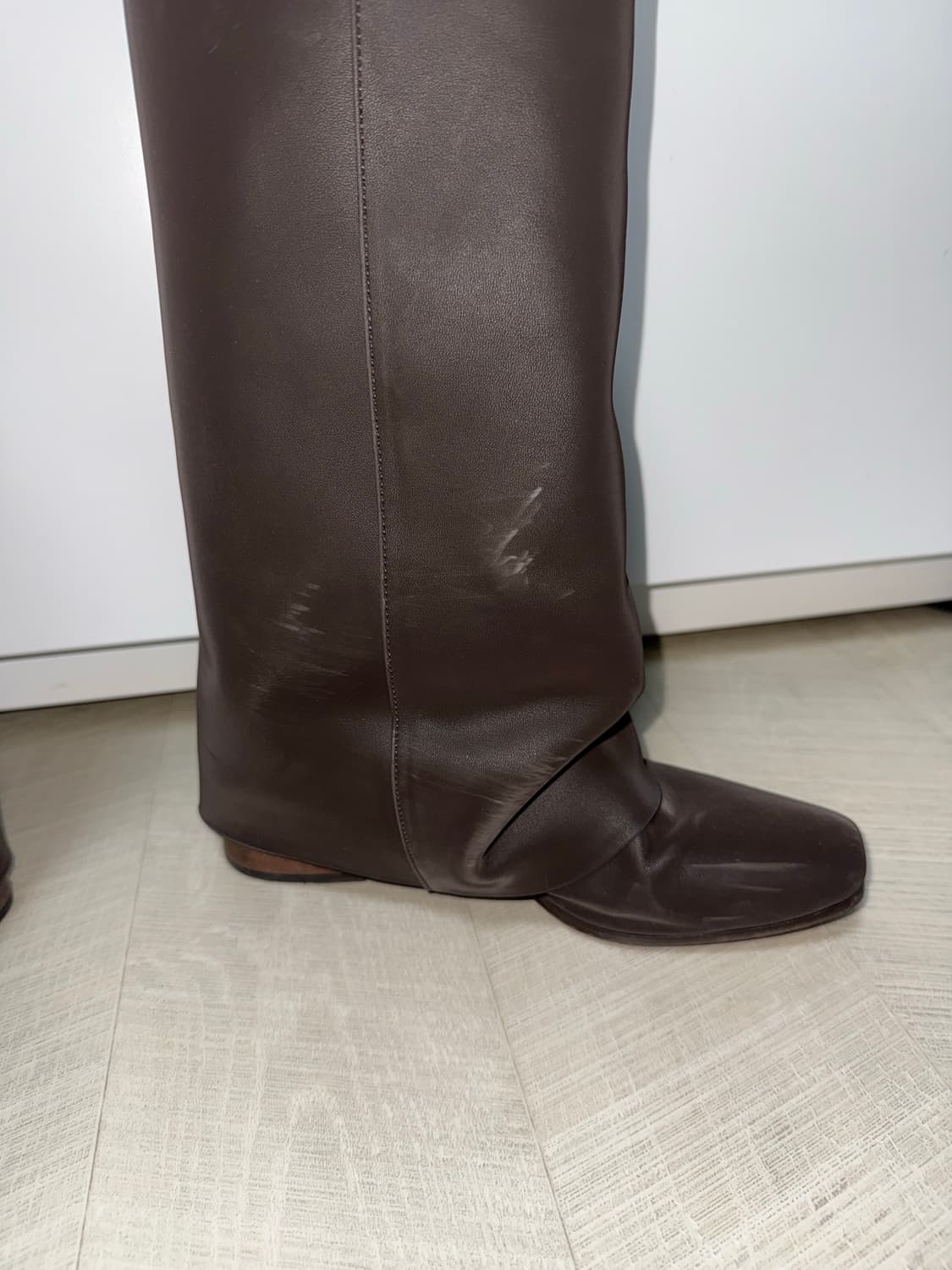 WRINKLE LEATHER BOOTS (DARK BROWN) 245 상품이미지5