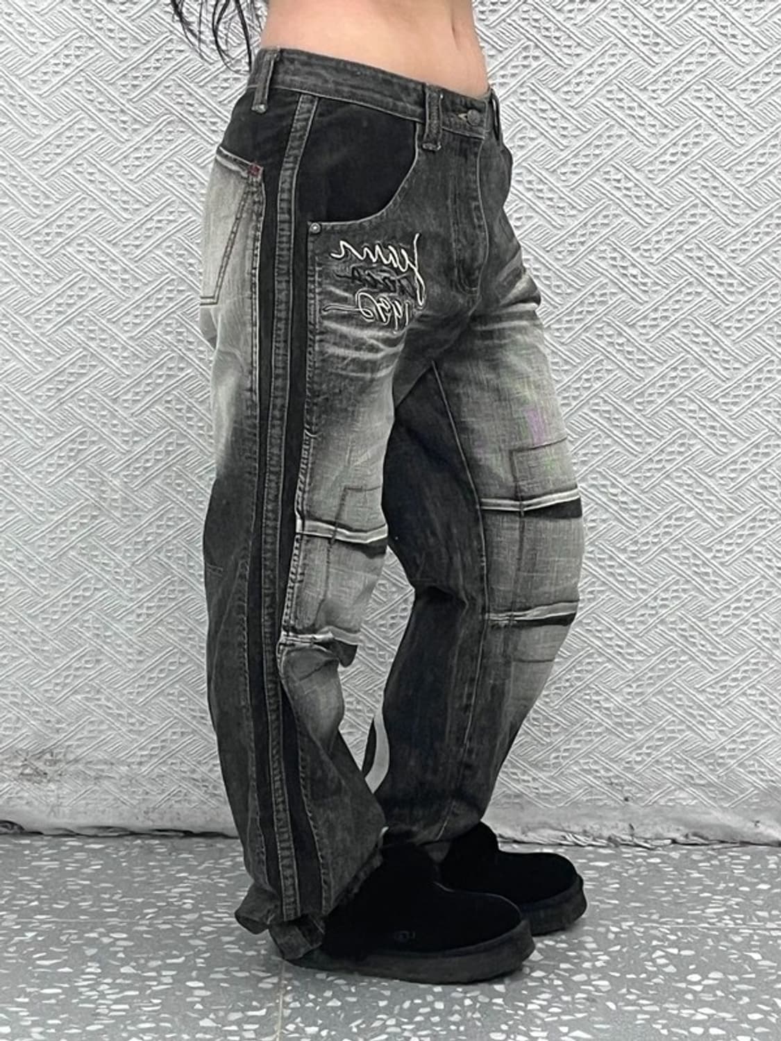 푸부 올드스쿨 스트릿 Y2K 빈티지 워싱 데님팬츠 29인치 C07671 상품이미지1