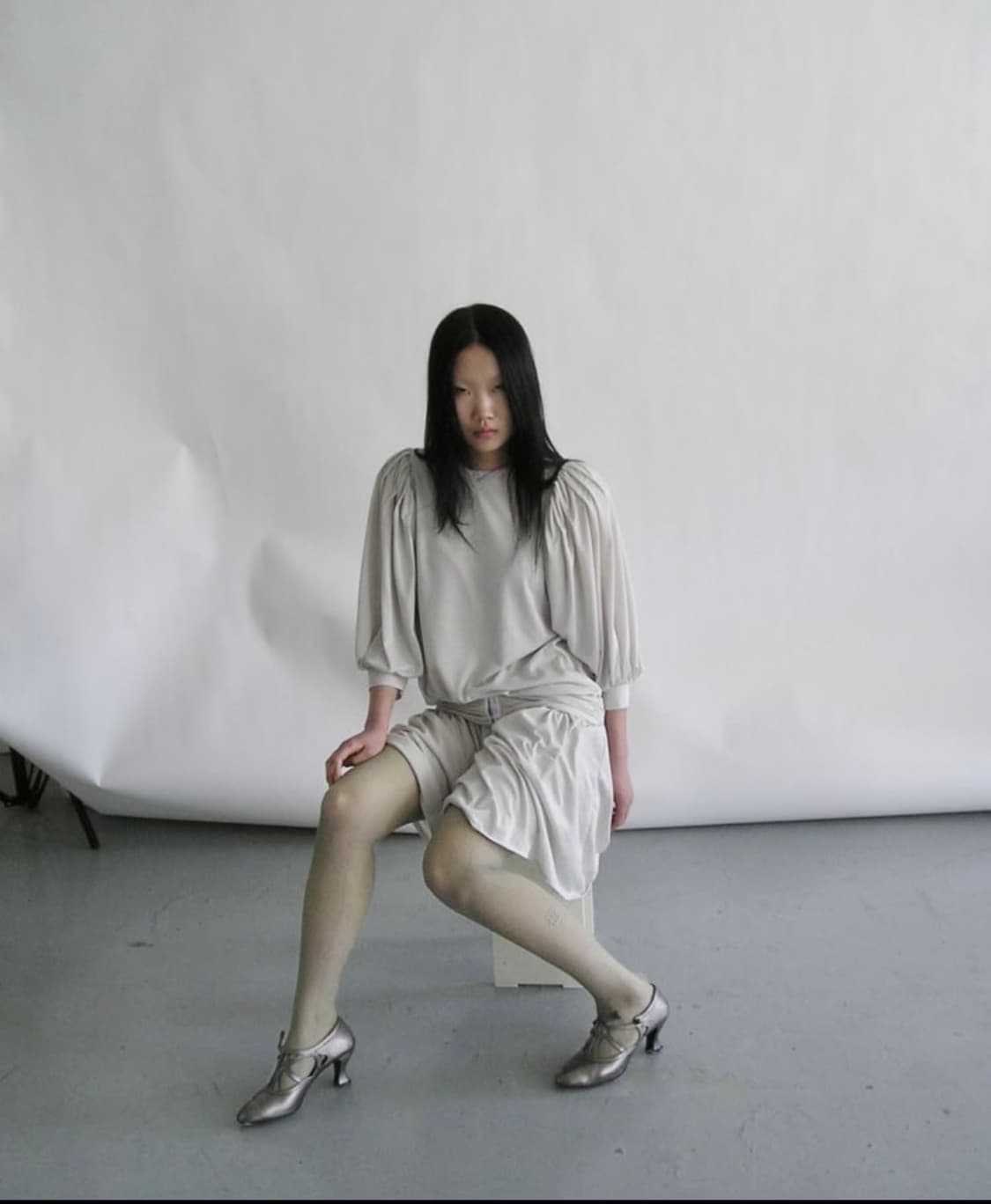 에옹쓰 아르누보 드레스 세이지그린 상품이미지1