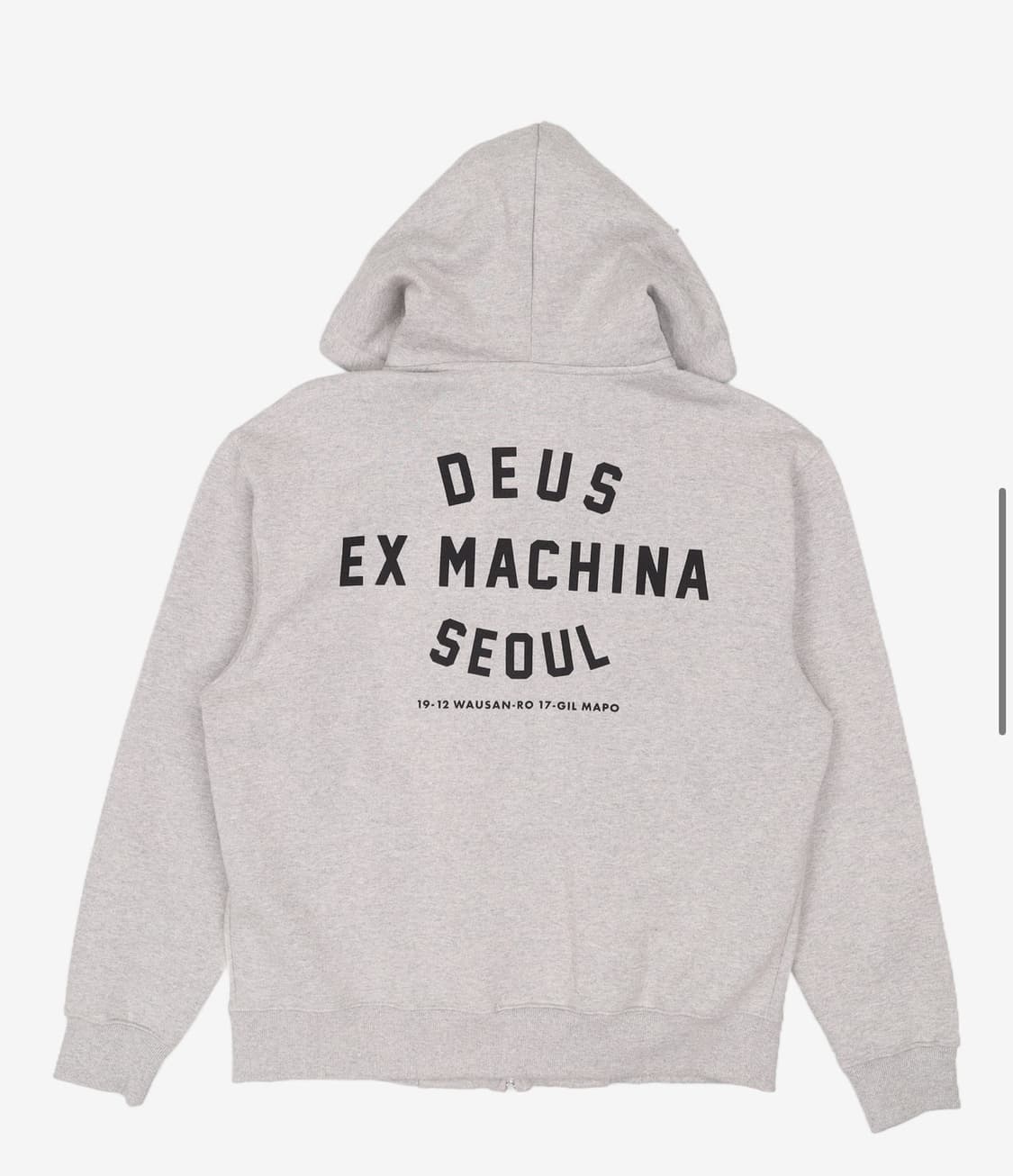 [L] 데우스 엑스 마키나 서울 컬리지 후드집업 자켓 그레이 헤더 상품이미지1