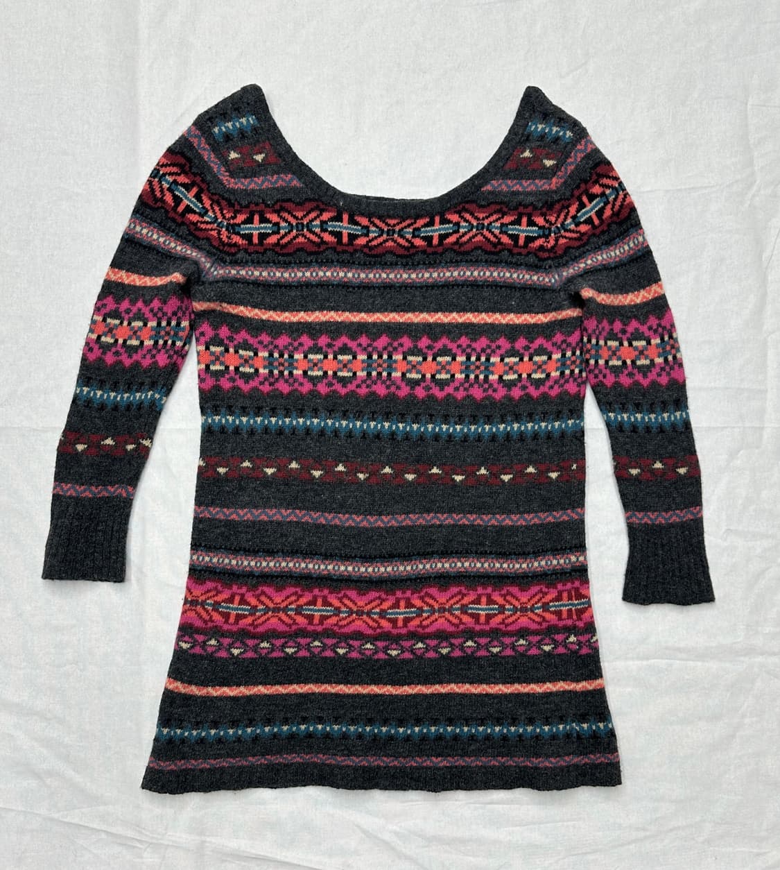 rose bud 패턴 니트 (wool100%) 상품이미지1