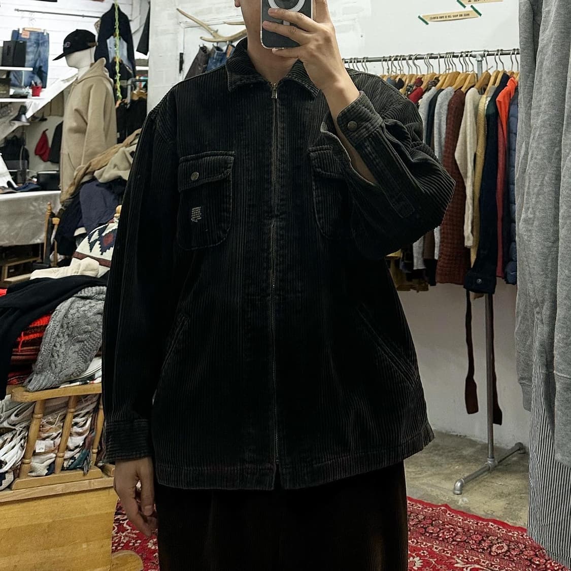 (착용컷) 컨버스 코듀로이 집업 자켓 (M) 상품이미지2