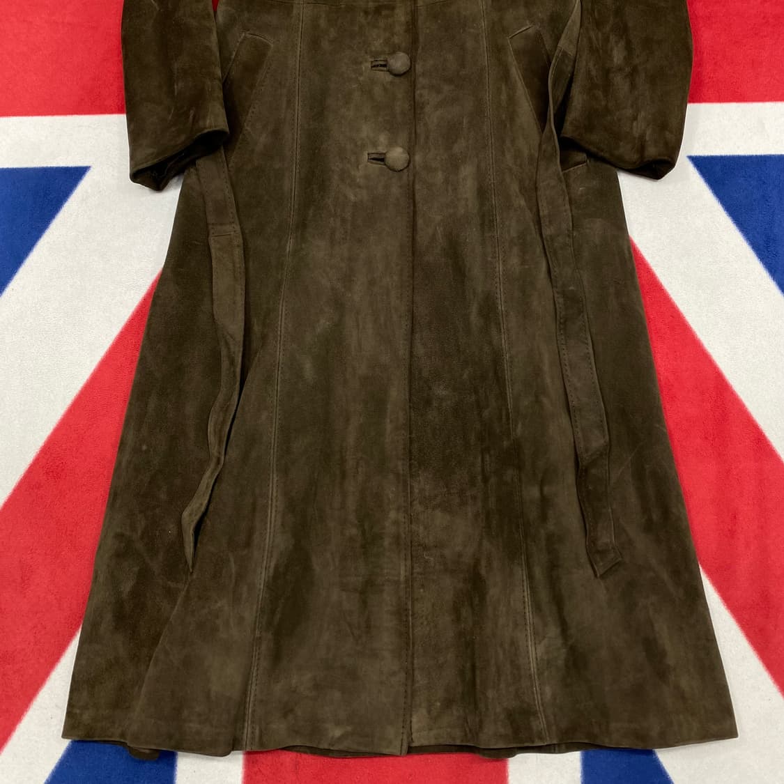 리얼스웨이드 로브 롱코트 실측 여성 44  상품이미지4