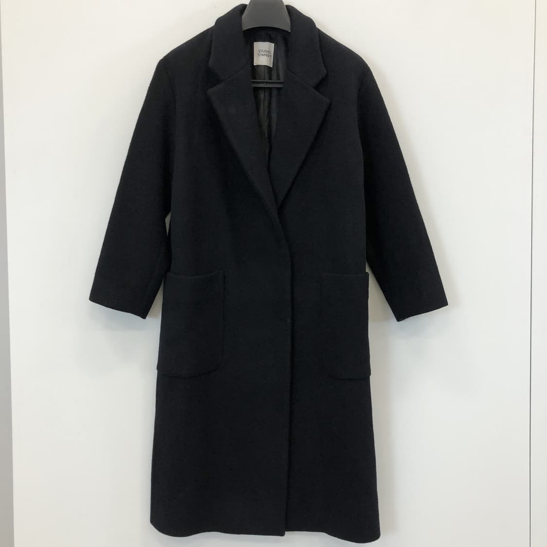 스튜디오톰보이 히든 블랙 울코트 80-90-160 상품이미지1
