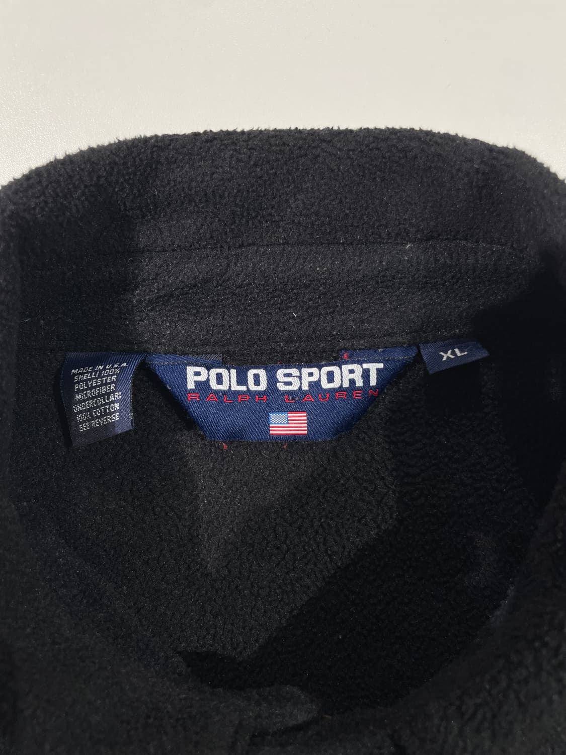 폴로 스포츠 블랙 로고 카라 집업 플리스 상품이미지7