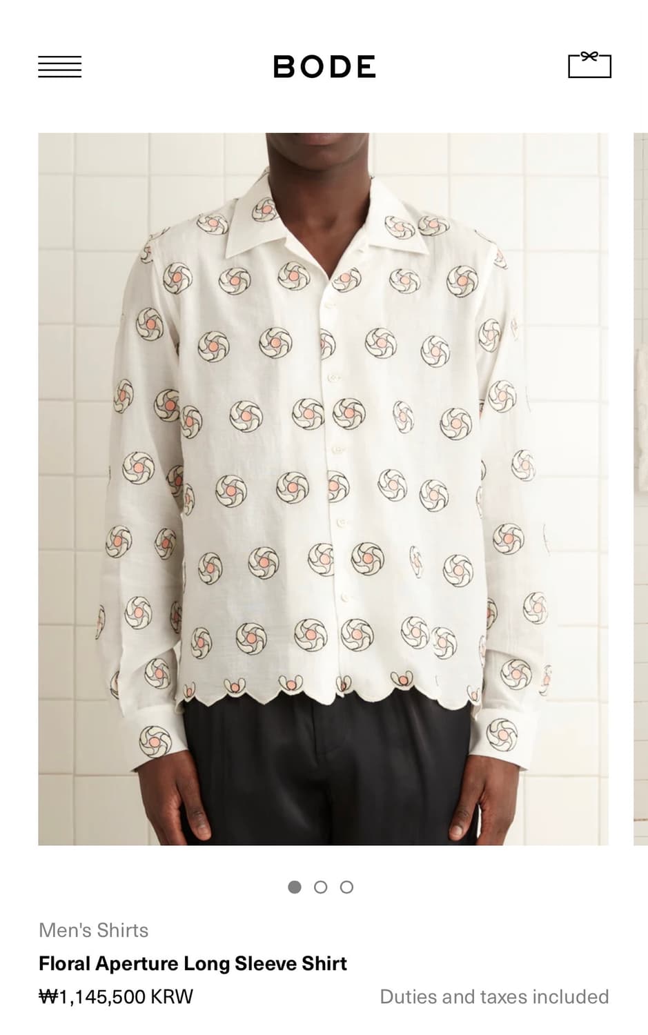 [XL]보디 BODE Floral Aperture 셔츠 상품이미지4