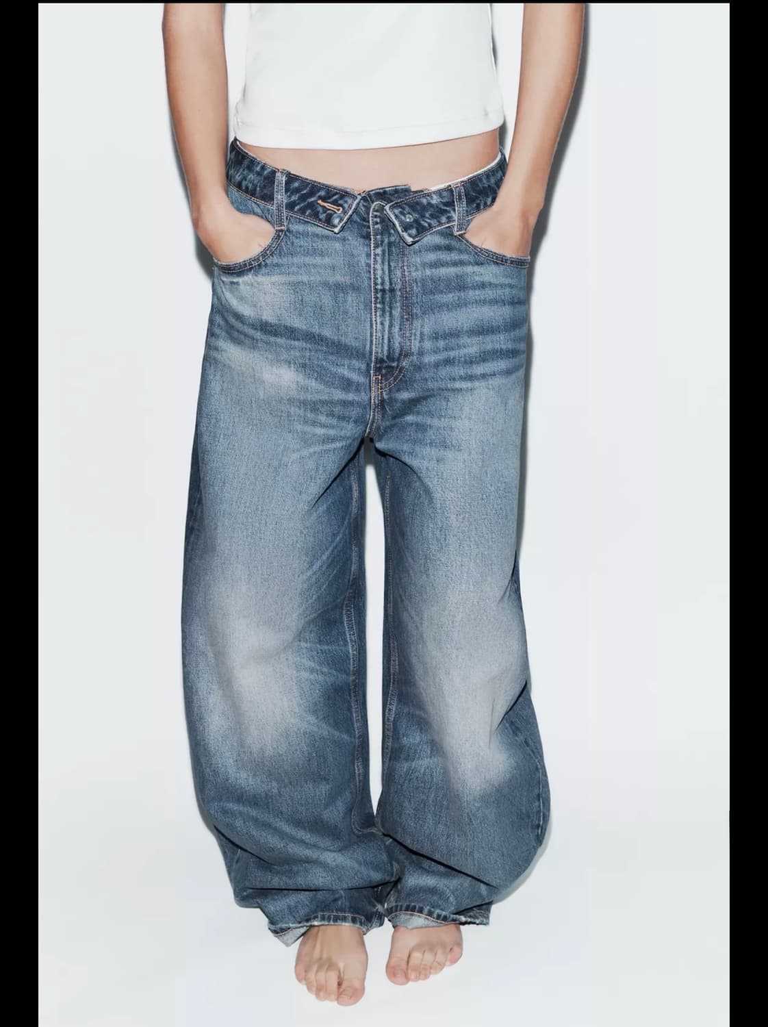 자자 미드라이즈 데님 팬츠 상품이미지2