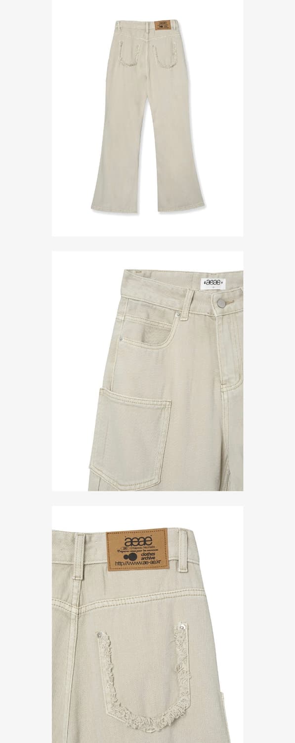 AEAE RAW EDGE FLARE JEANS [BEIGE] 상품이미지3