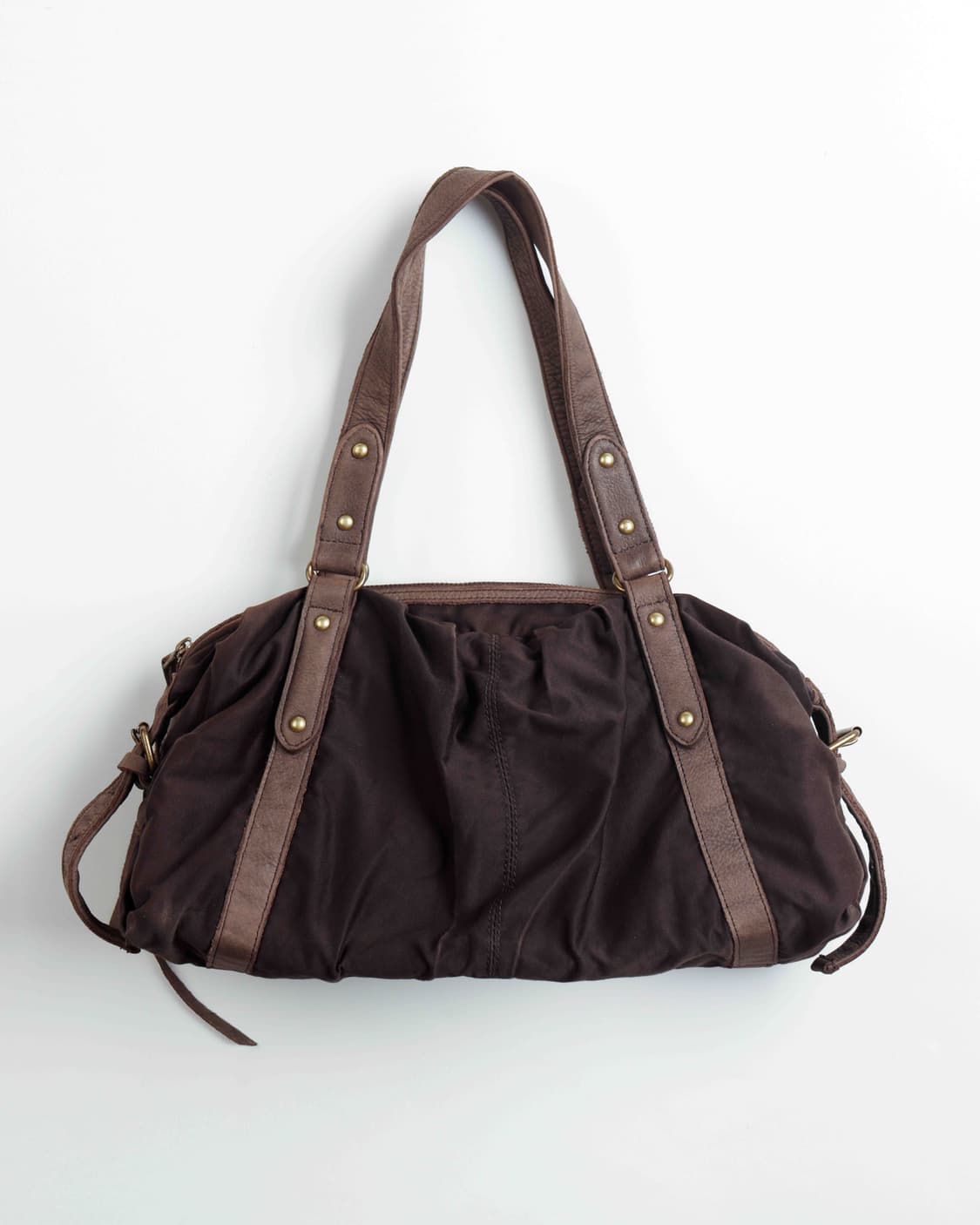 [Y.Nagata by Denim & Co.] 브라운 레더 믹스 숄더백 상품이미지2