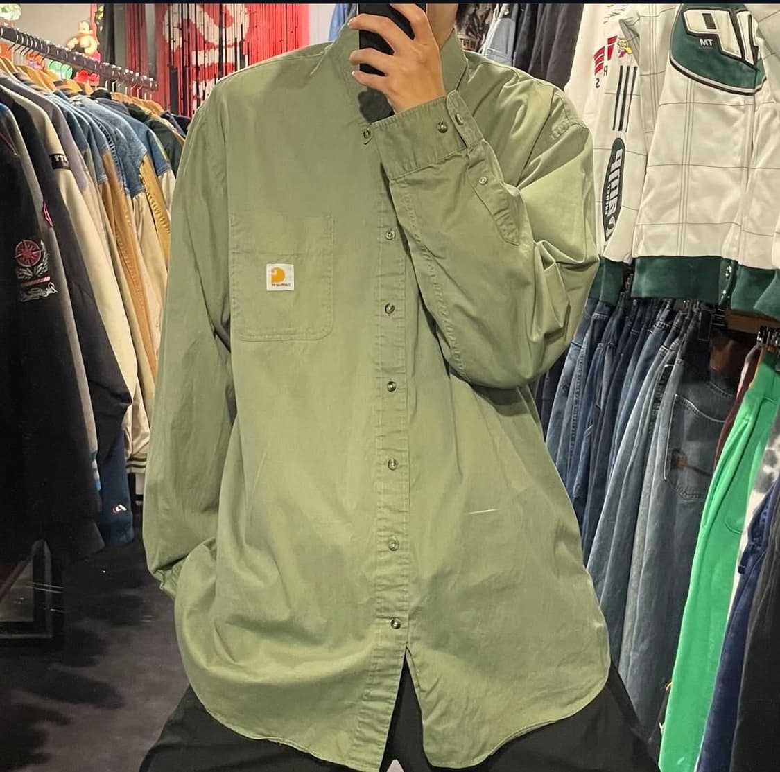 [IM] carhartt 칼하트 올리브 긴팔셔츠 상품이미지2