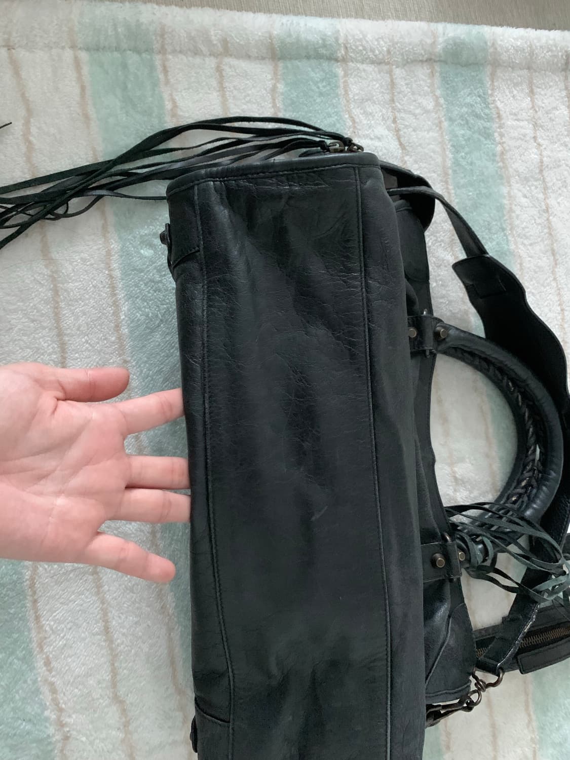 발렌시아가 모터백 시티백 블랙 정품 미듐 미디움  상품이미지5