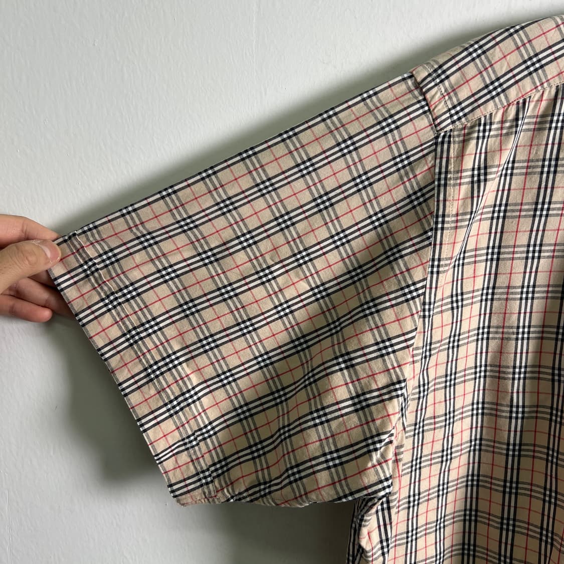 버버리 빈티지 노바체크 반팔 셔츠 L 상품이미지7