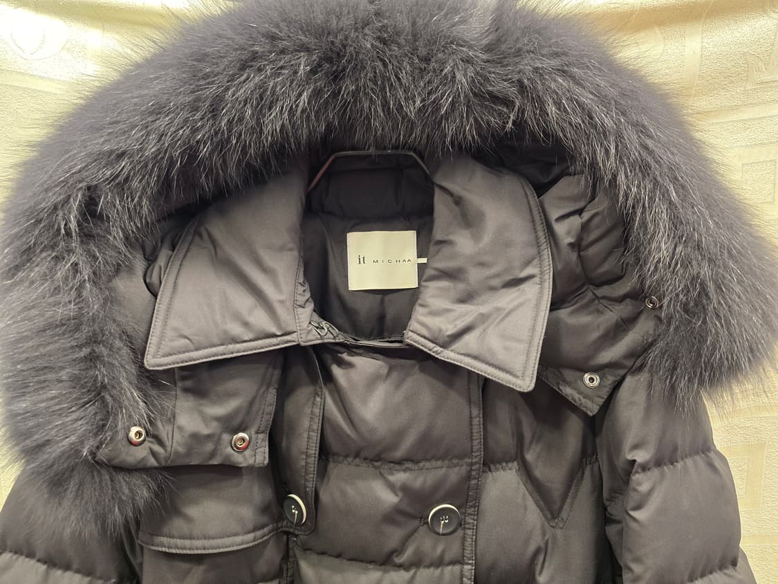 거의새거) 잇미샤 폭스퍼 후드 트리밍 더블버트 구스다운 롱패딩 S 상품이미지3