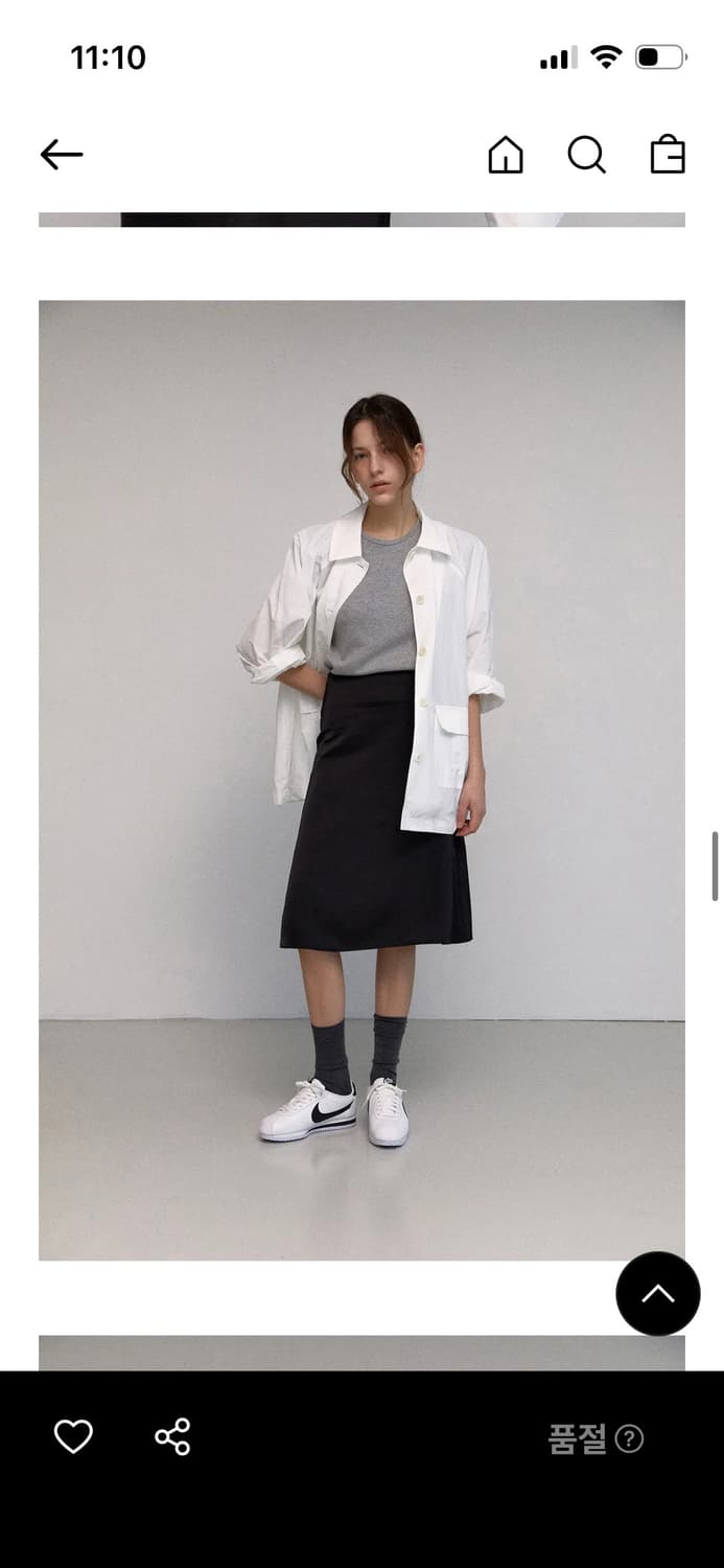 Beige Bowl (베이지보울) 블랙 미디 스커트 상품이미지2