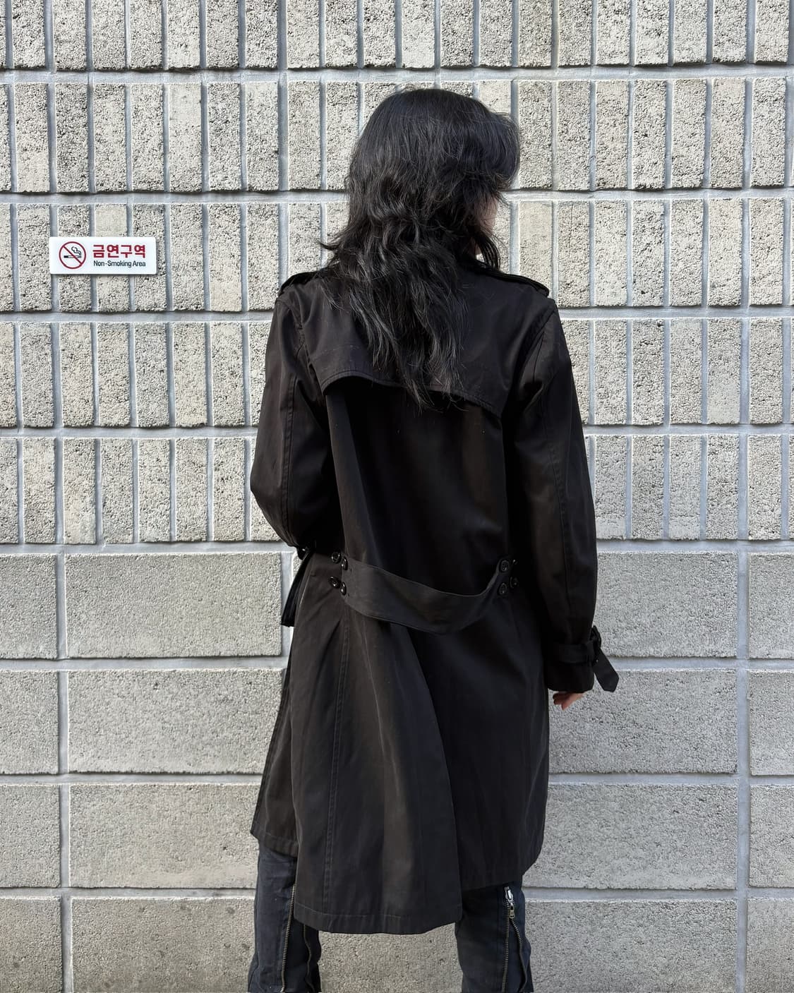 언더커버 올 블랙 트렌치 코트 상품이미지6