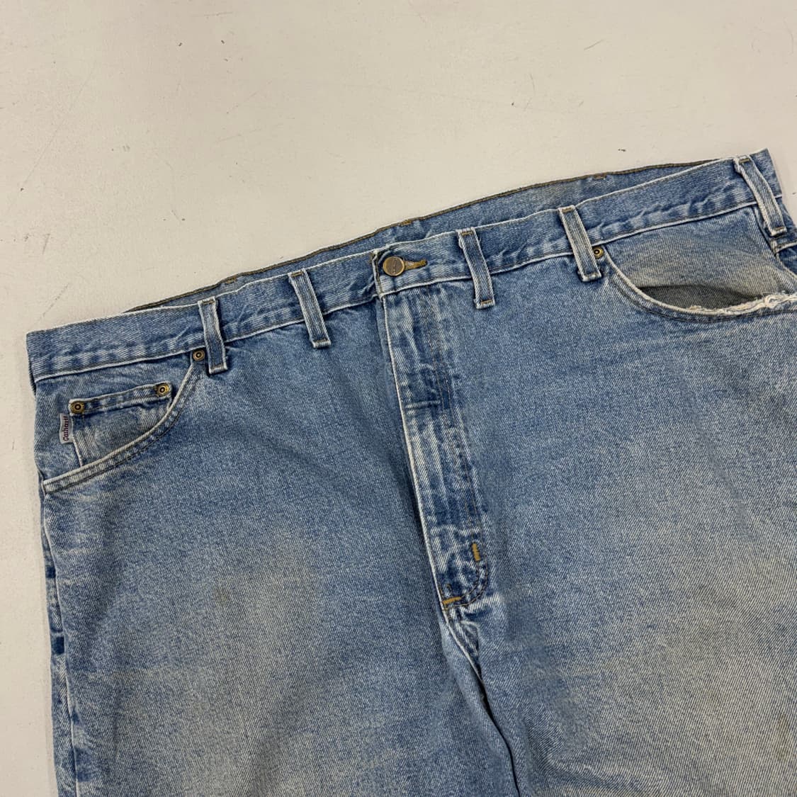 칼하트 OG 가죽패치 워싱 워크 데님팬츠 상품이미지4