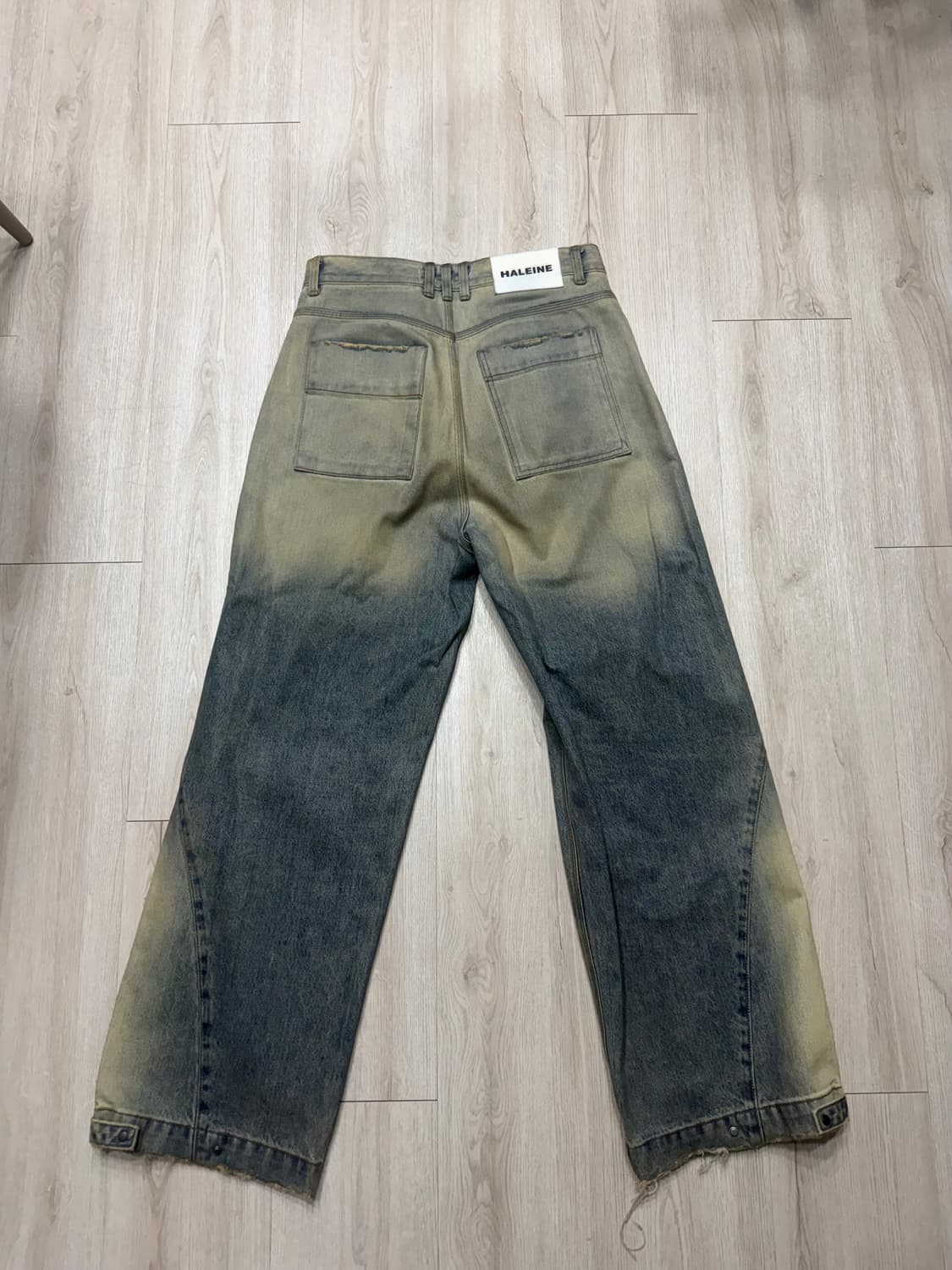 알렌느 워싱 데님팬츠 2사이즈 상품이미지2