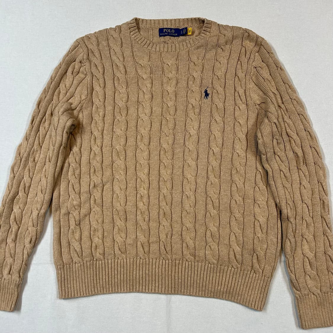 L) 폴로 랄프로렌 케이블 꽈배기 니트 신형 큐알탭 상품이미지2