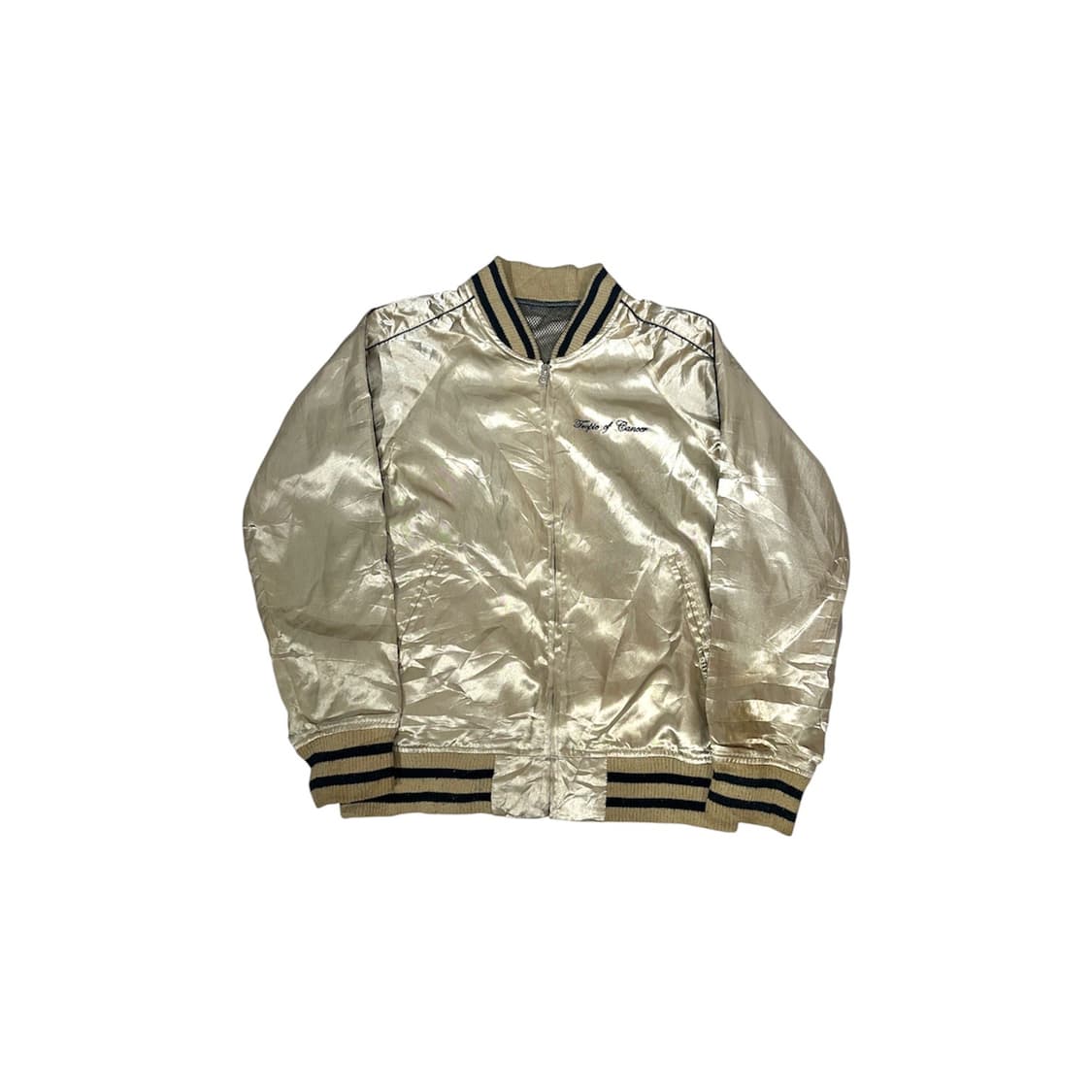 일본 빈티지 베이지 오버핏 자켓 봄버 잠바 M 상품이미지5