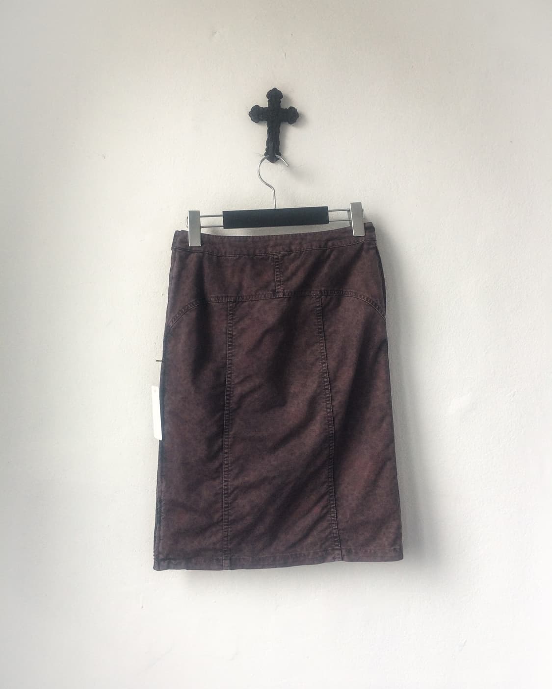 Side zipper point pattern midi skirt 상품이미지3
