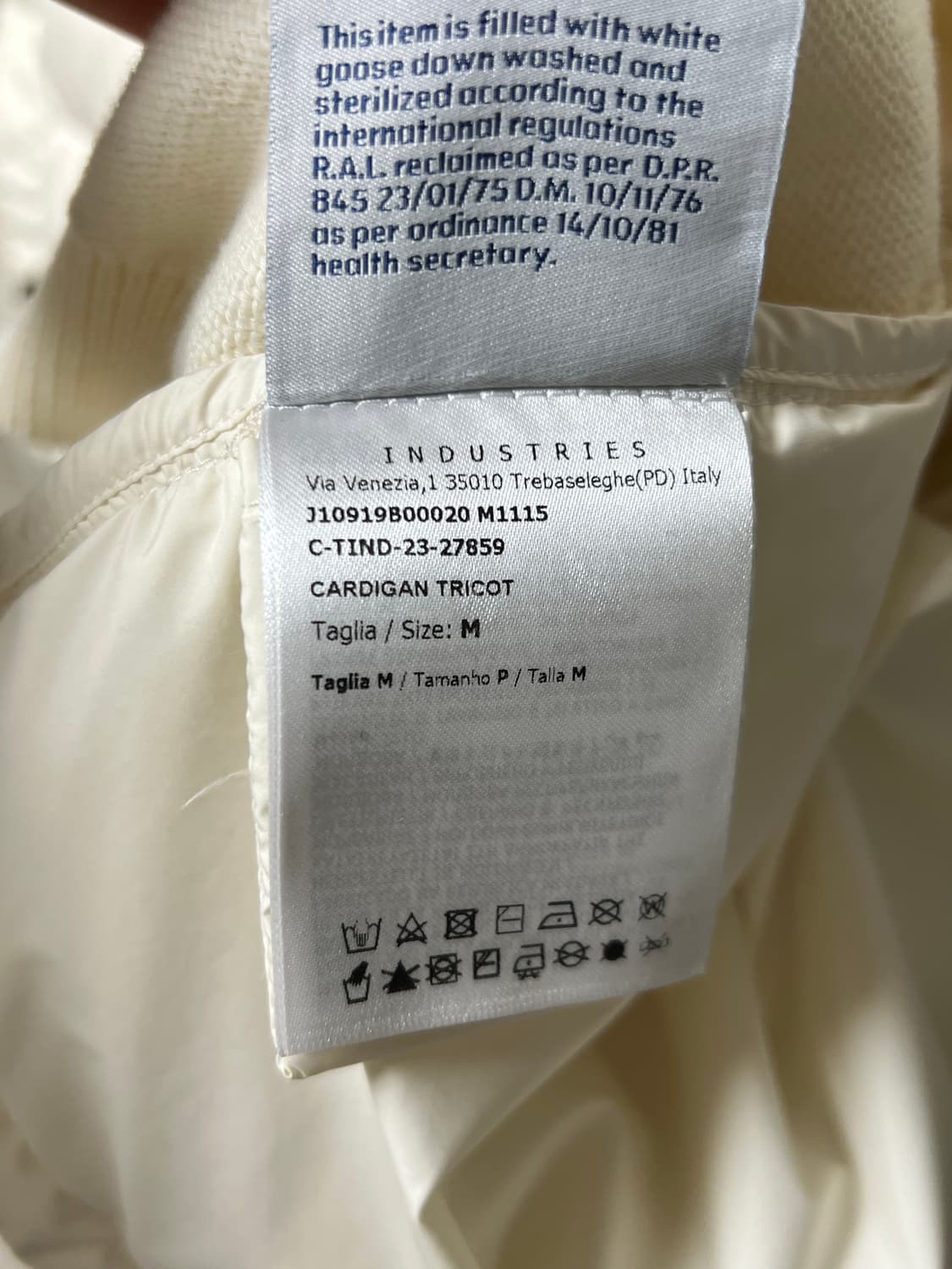 [정품] 새상품급 24FW / 몽클레어 니트패딩 아이보리 M 상품이미지4