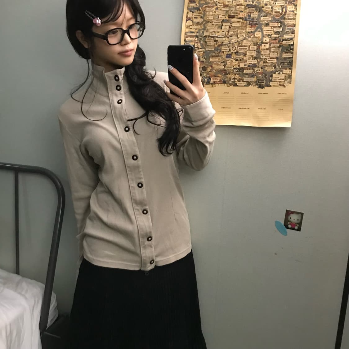 Michel Klein 미쉘클랑 모리 투웨이 버튼 니트 집업 상품이미지1