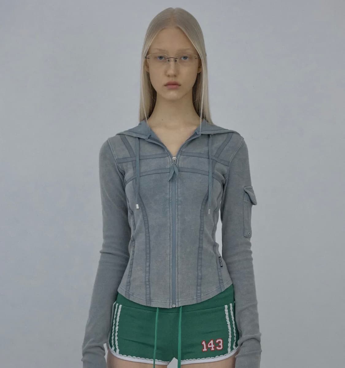 스컬프터 워시드 본디지 후디 세이지 m 상품이미지1