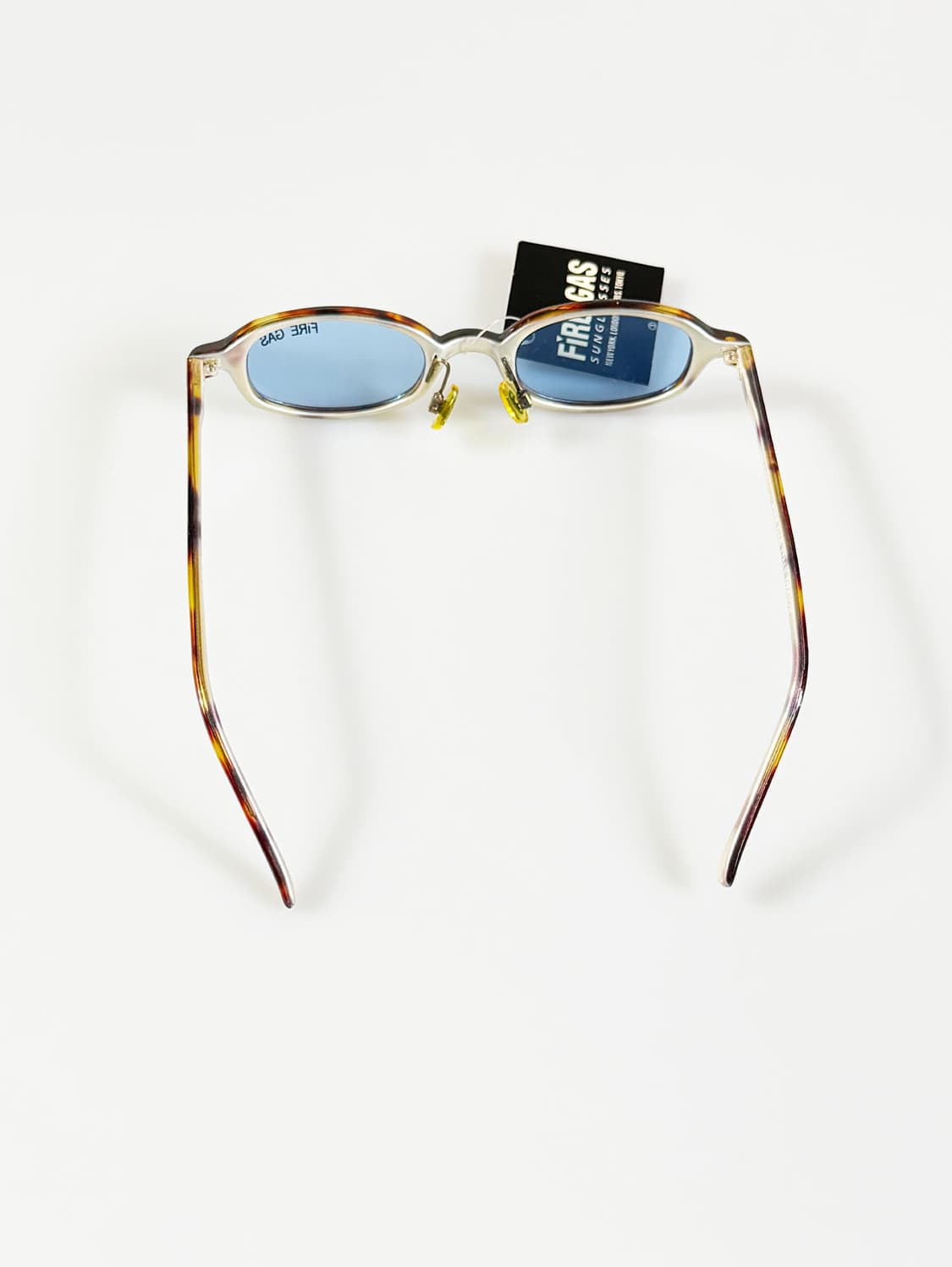 90s FIRE GAS 토터스쉘 뿔테 스퀘어 틴트 빈티지 선글라스 상품이미지5