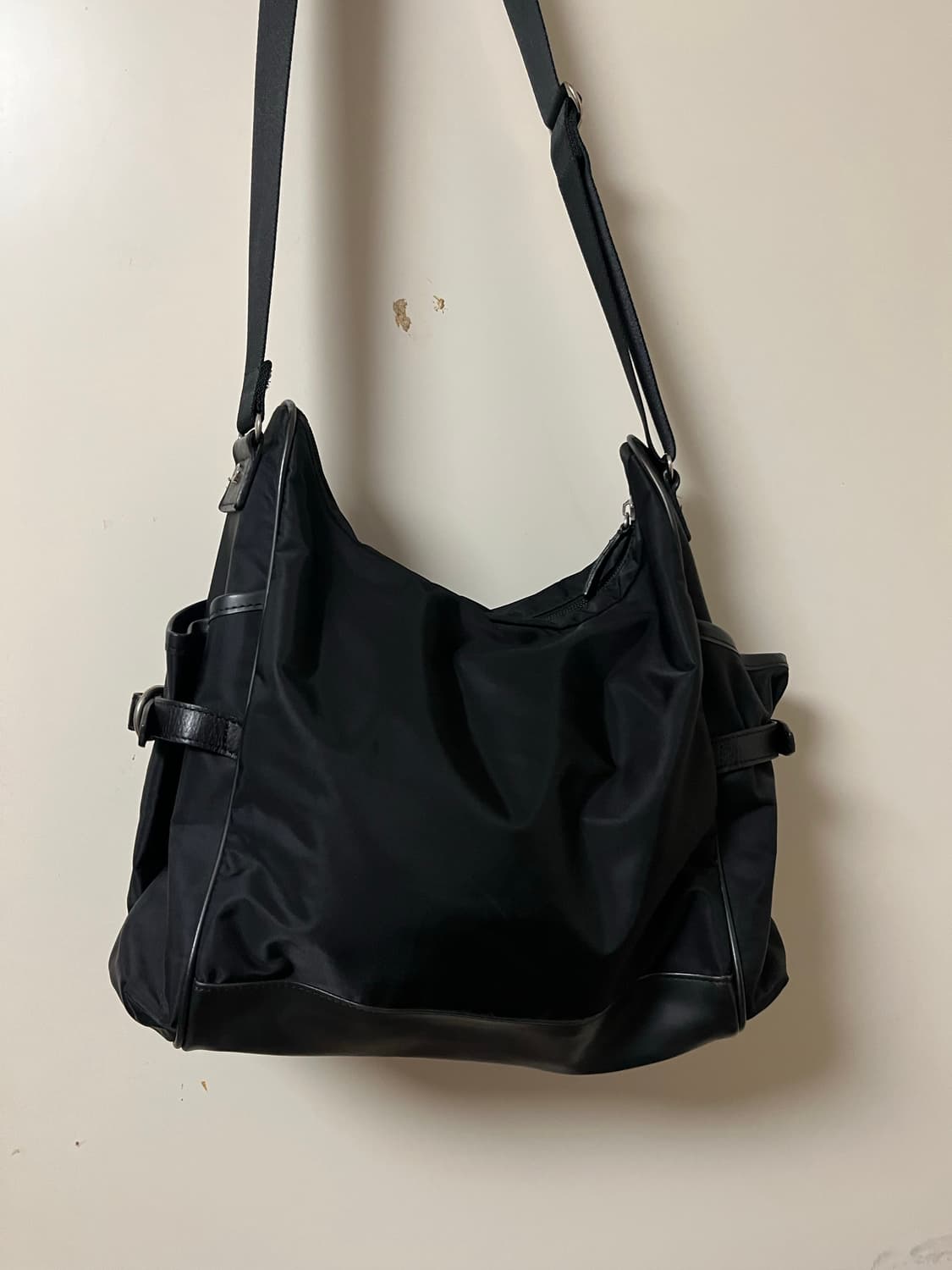 Agnes B nylon leather cross bag 상품이미지2