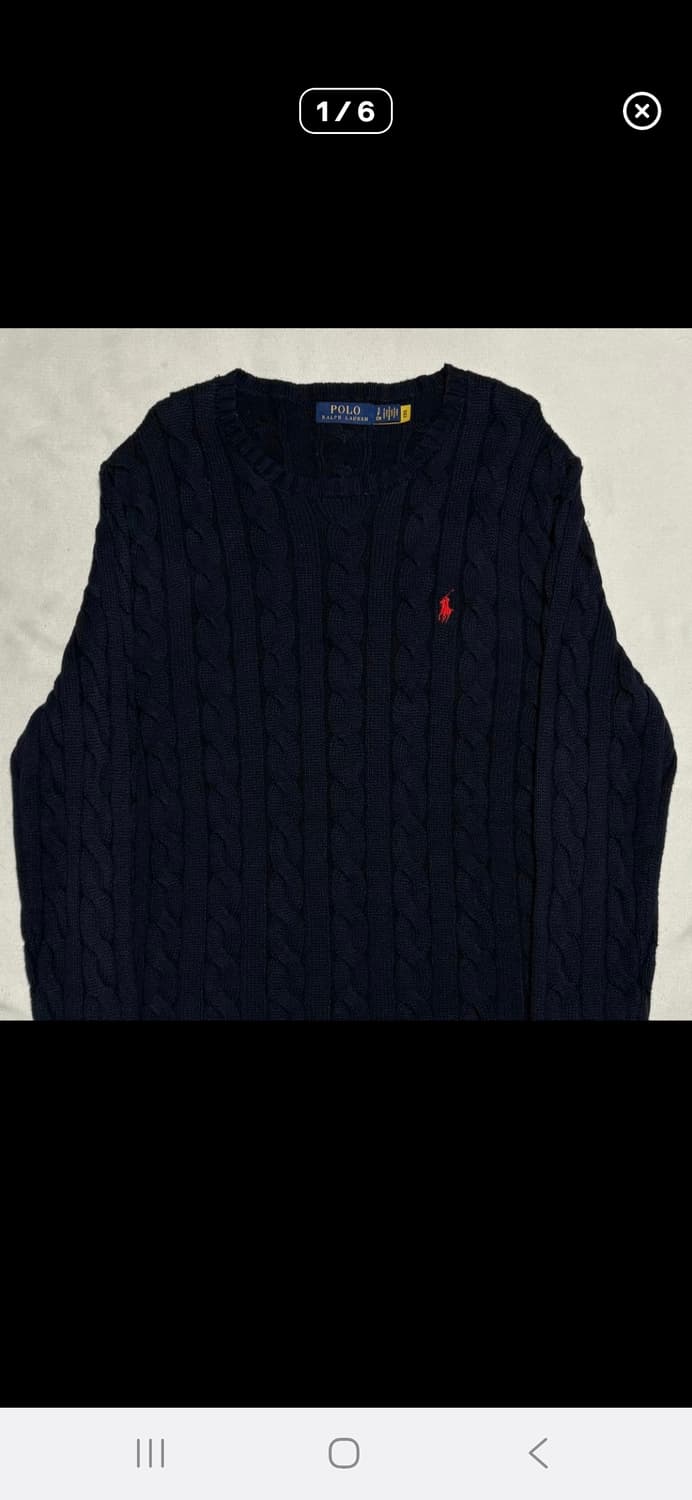 폴로 랄프로렌 꽈배기 니트 S 상품이미지1