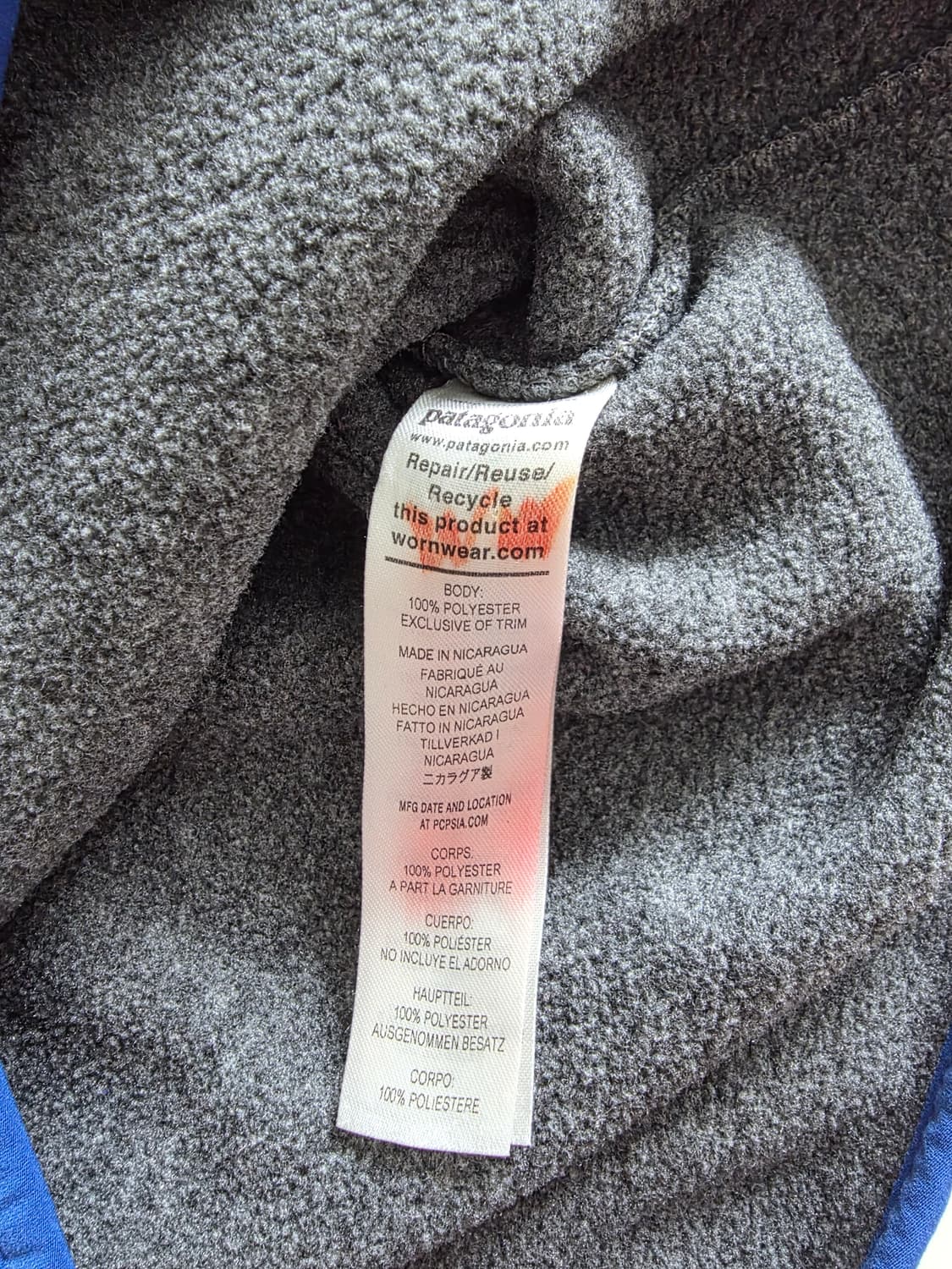 파타고니아 신칠라 라이트웨이트 니켈/블루  맨 S 상품이미지3