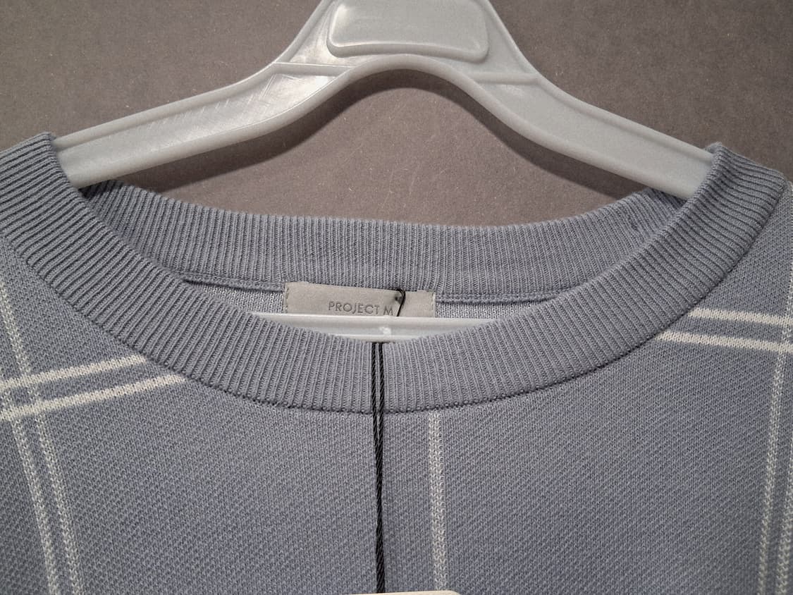 남성 니트 체크 데일리 룩 프로젝트M 상품이미지3