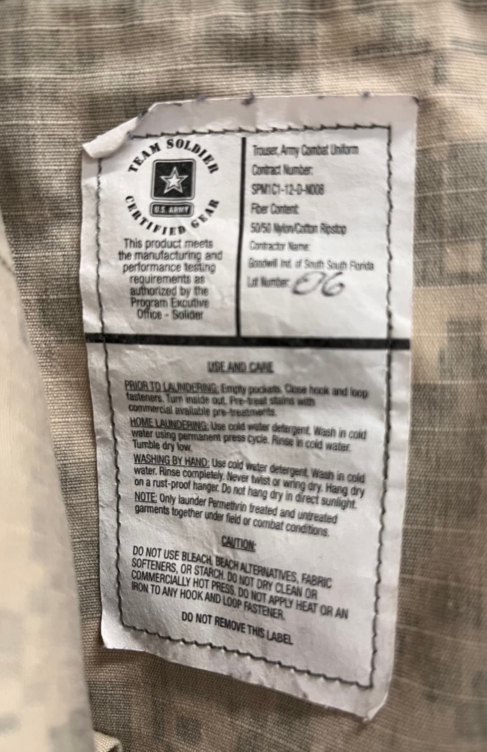 미군 ACU 밀리터리 카고 팬츠 상품이미지5