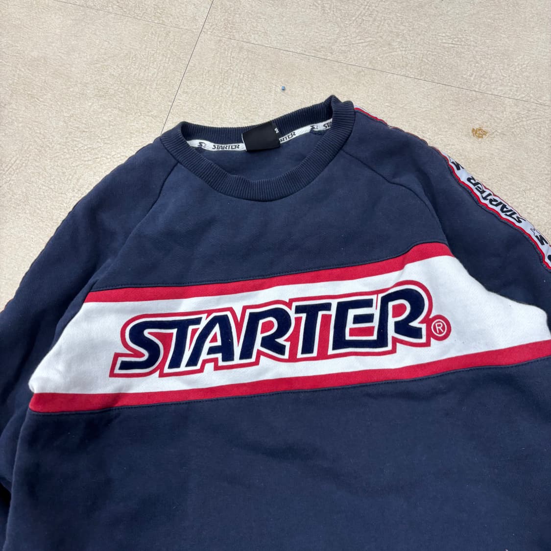 스타터 빅로고 배색 맨투맨 상품이미지2