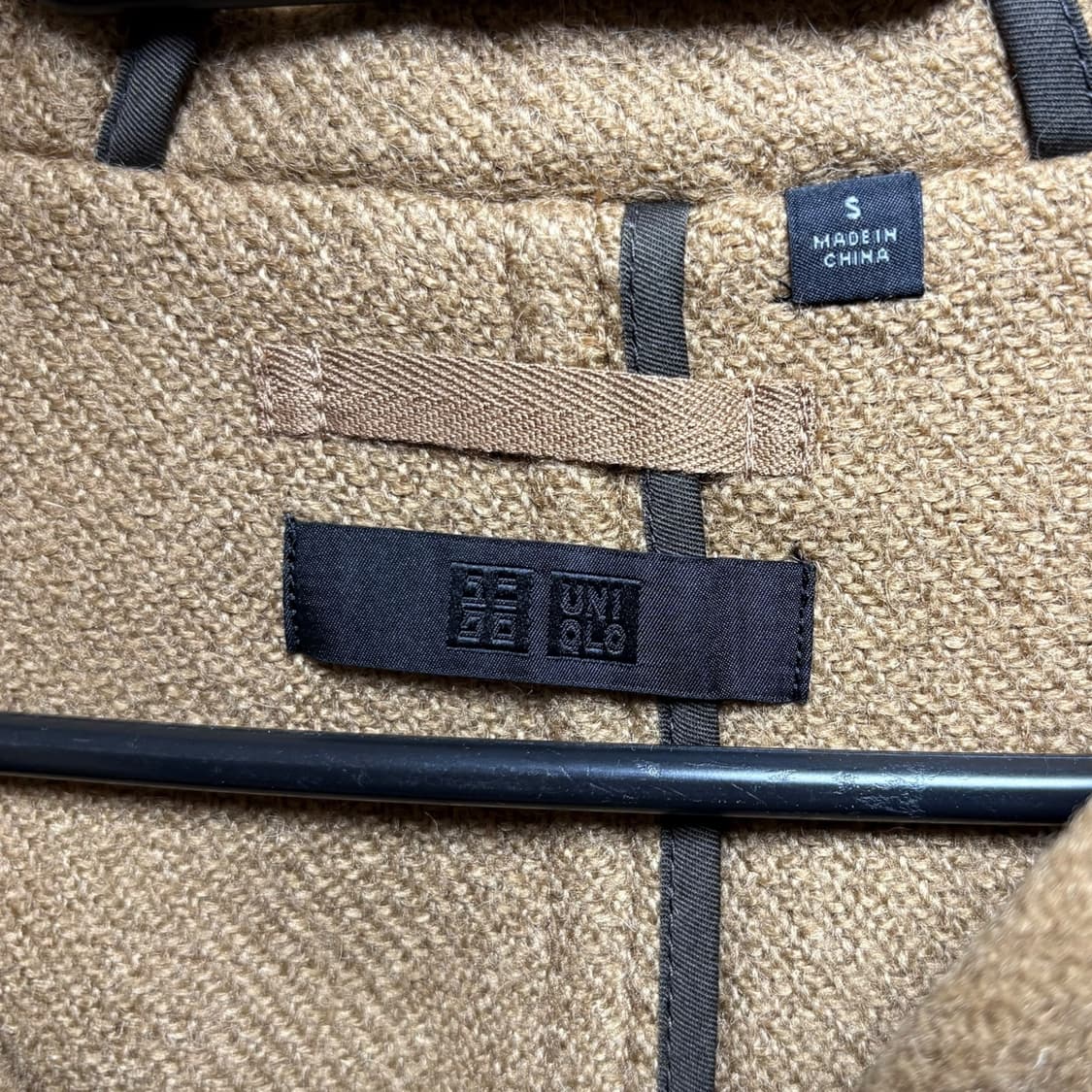 3723 유니클로 브라운 후드 떡볶이코트 더플코트 상품이미지5