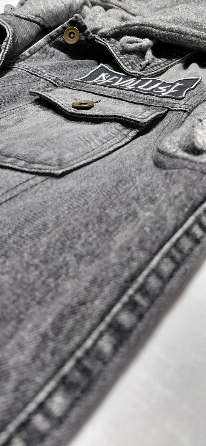 [M] Deviluse(데빌유즈) 펑크 락 후드 데님 베스트 상품이미지10