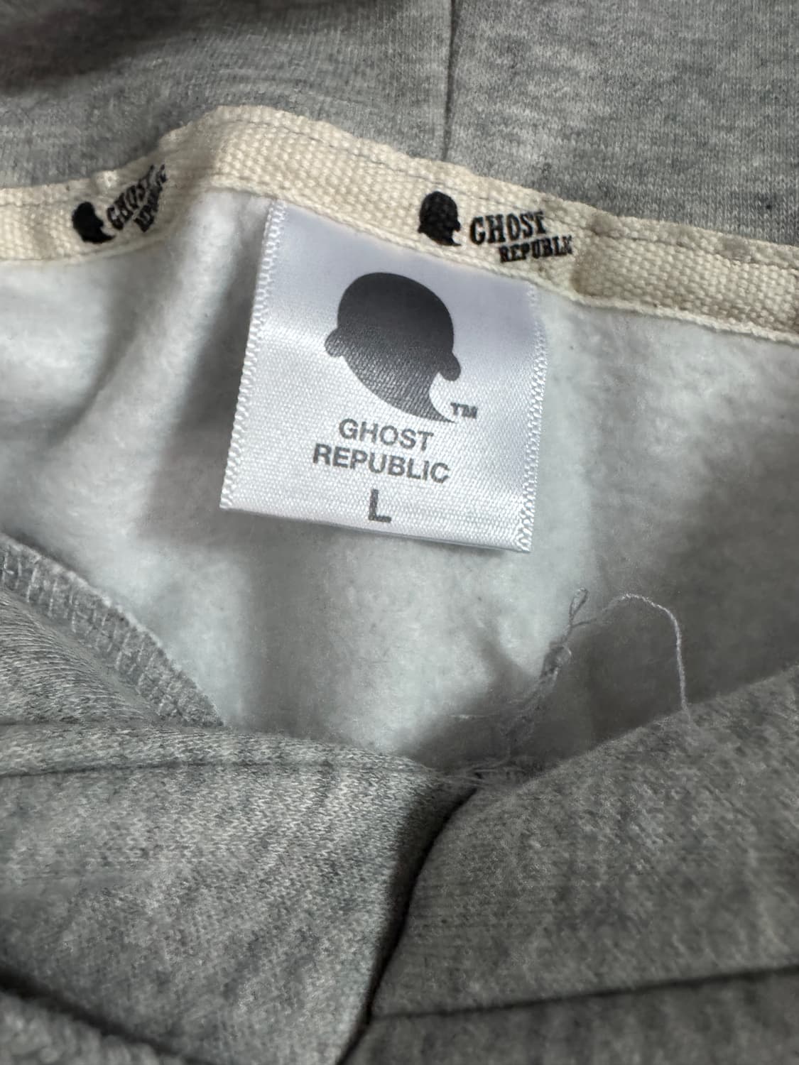 고스트리퍼블릭 미니멀 기모 후드티 L 상품이미지3